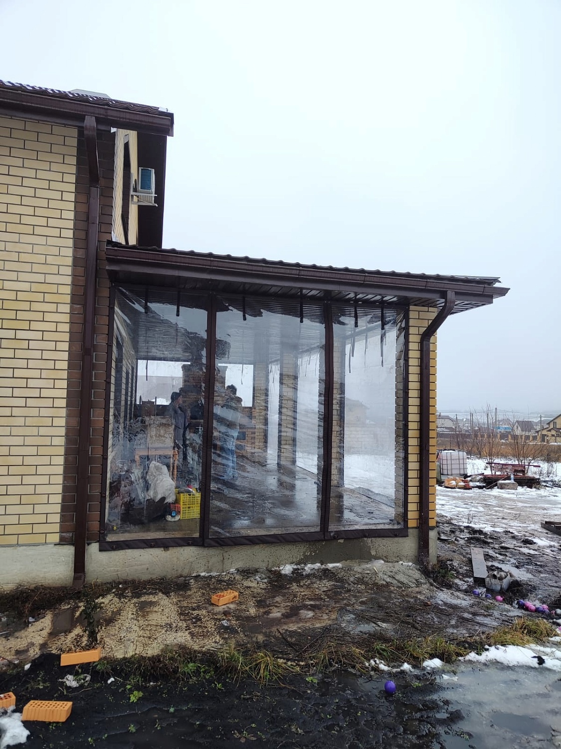 Мягкие окна для террасы с. Кулешовка в Липецкой области